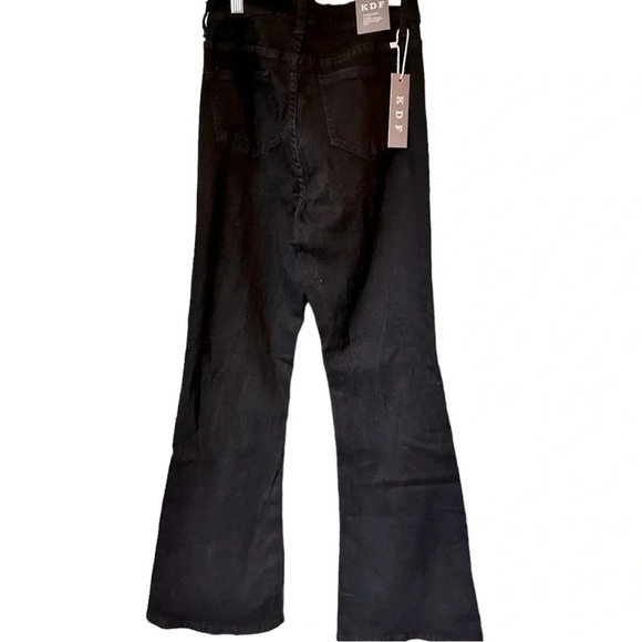 NWT Women’s Stretch High Waist Wide Leg Boot Cut Slim Denim Jean - Picture 1 of 3